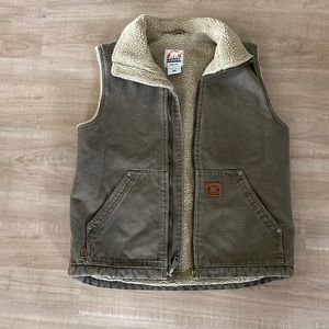 SOREL Canvas Sherpa Lined Vest brown small